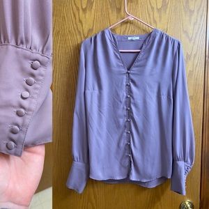 Light purple long sleeve blouse